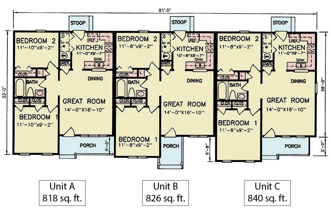 Traditional House Plan - Holliday 2 18582 - 1st Floor Plan