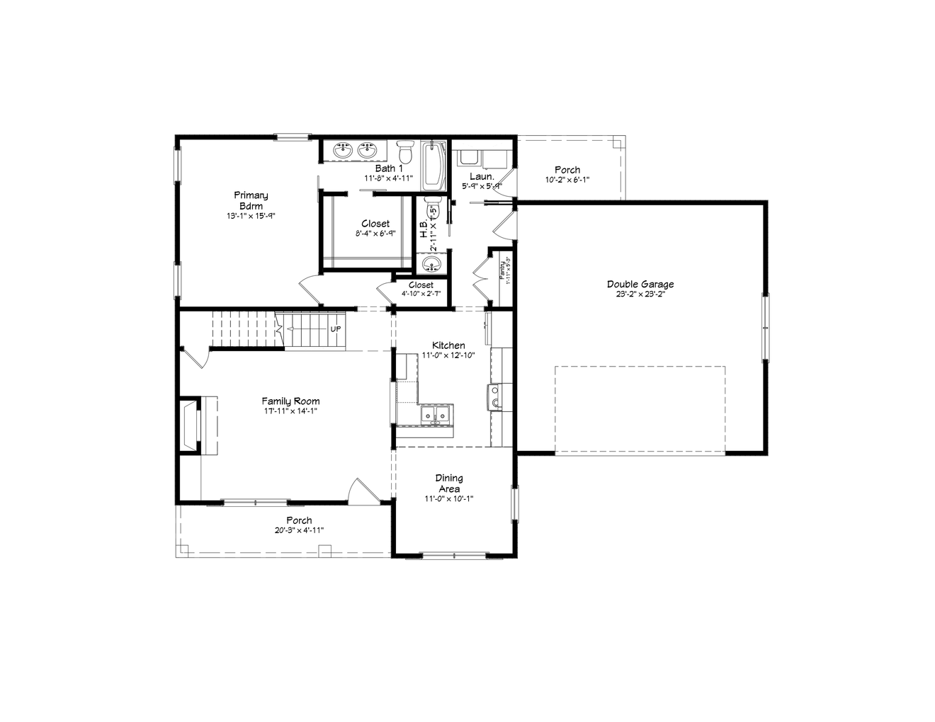 Farmhouse House Plan - 48259 - 1st Floor Plan