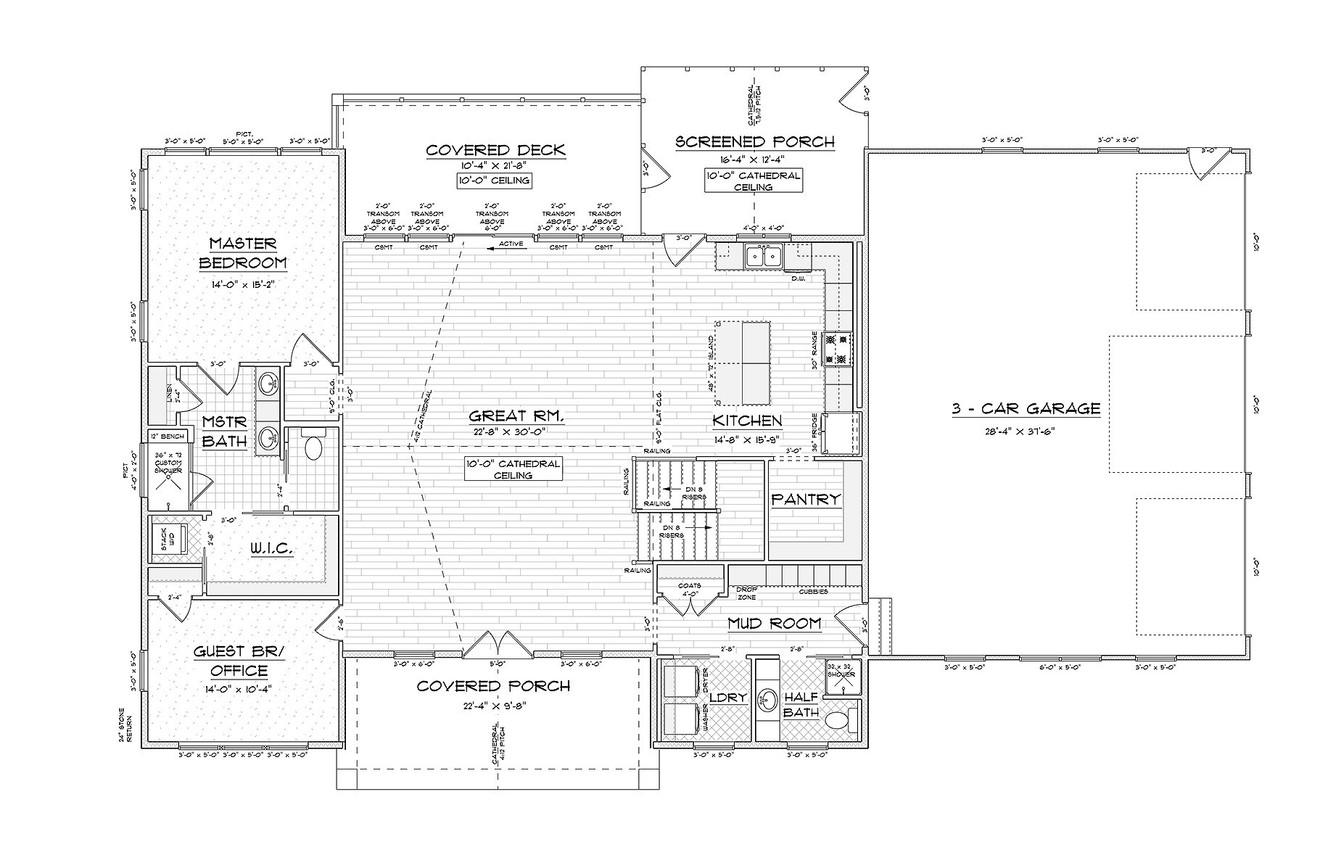 Craftsman House Plan - Monarch 20790 - 1st Floor Plan