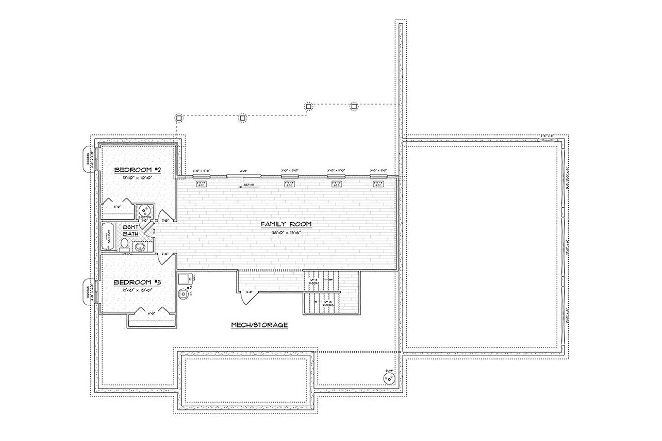 Craftsman House Plan - Monarch 20790 - Basement Floor Plan