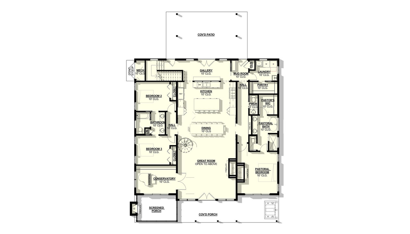 Country House Plan - Gladiolus 46034 - 1st Floor Plan