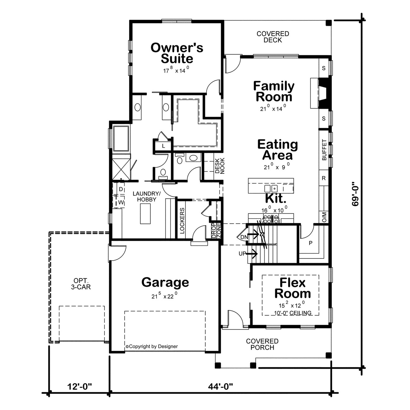 Craftsman House Plan - Maisy Creek 27409 - 1st Floor Plan