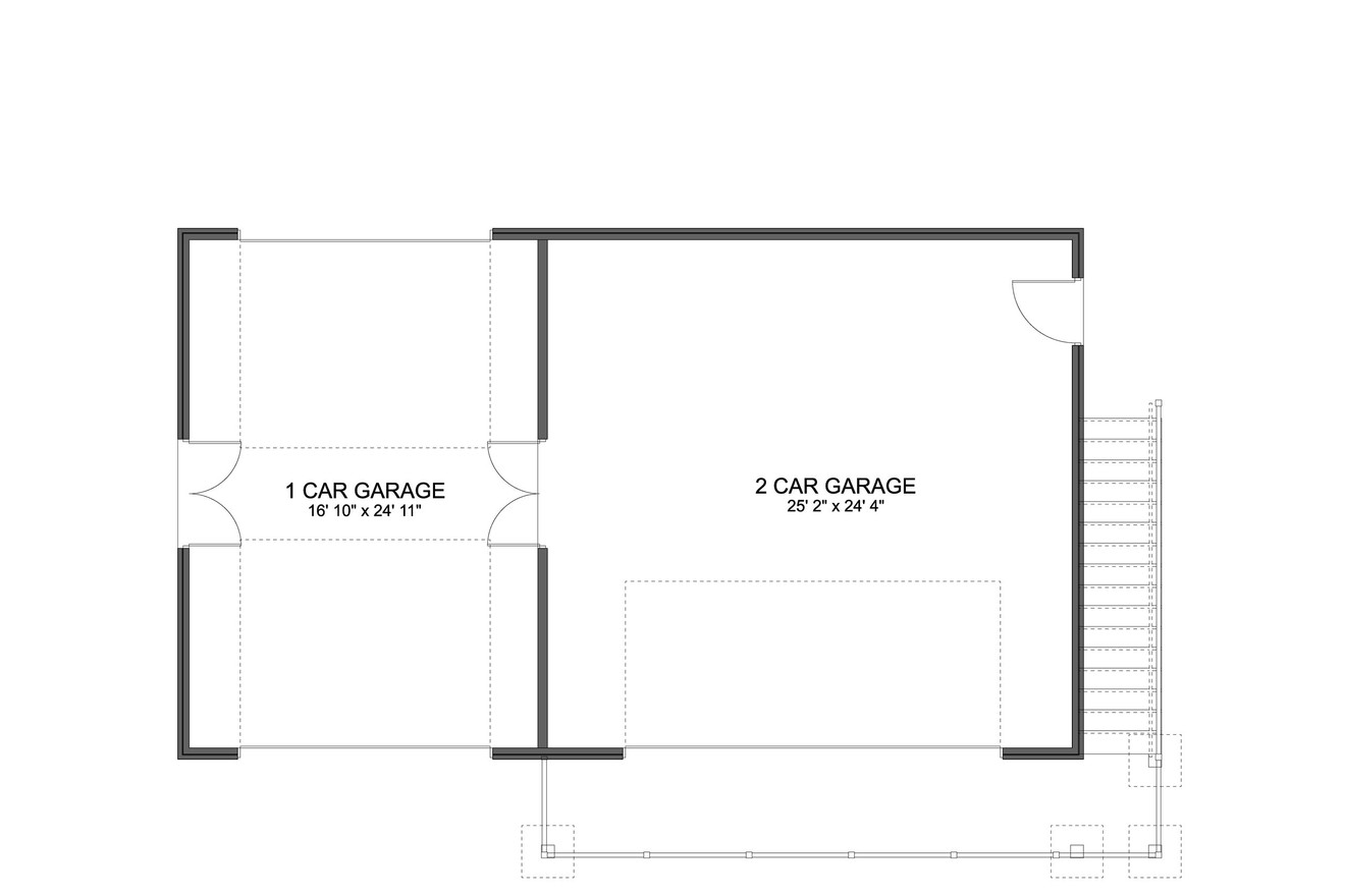 Contemporary House Plan - Keeler Garage 52919 - 1st Floor Plan
