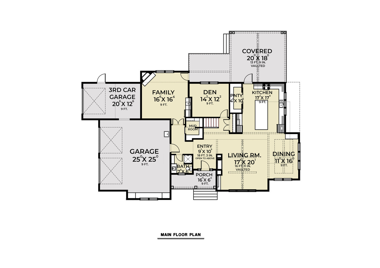 Farmhouse House Plan - 12936 - 1st Floor Plan