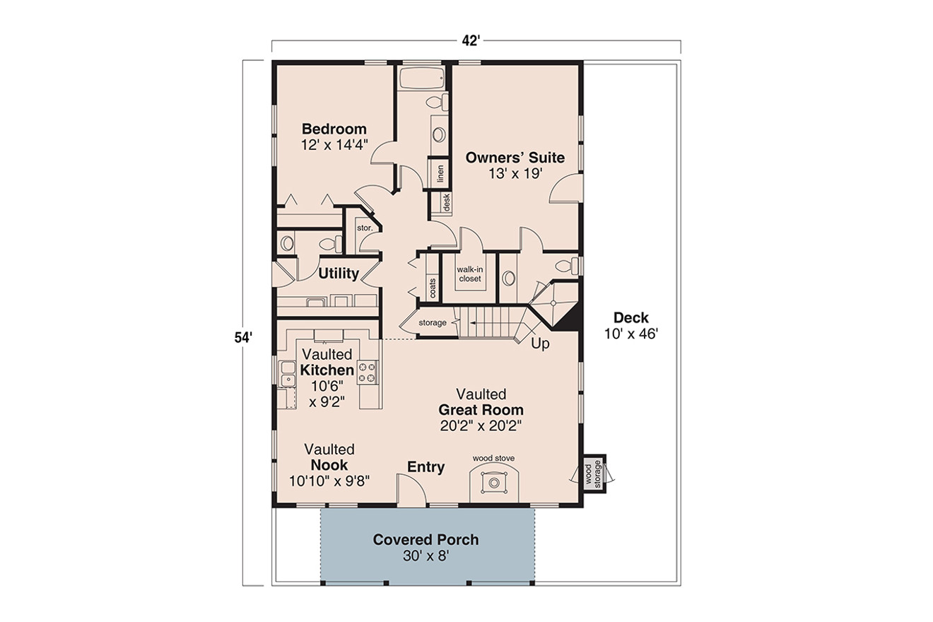 Country House Plan - Tulalip 33833 - 1st Floor Plan