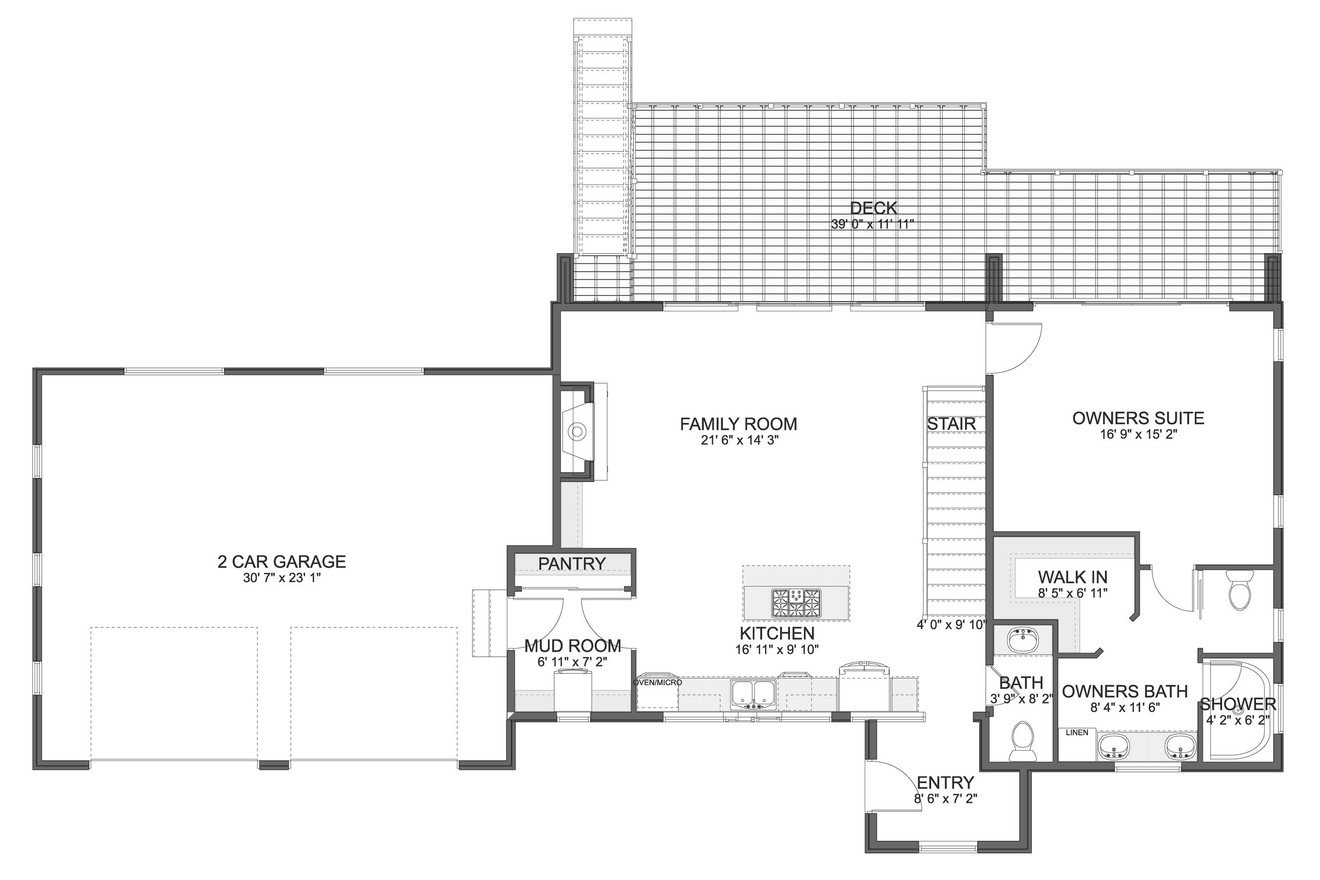 Contemporary House Plan - Ford 28010 - 1st Floor Plan