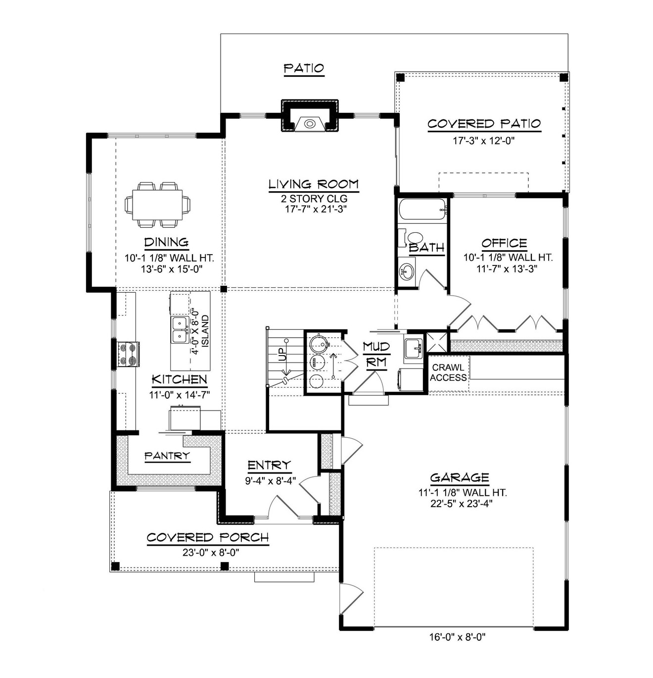 Country House Plan - 71431 - 1st Floor Plan