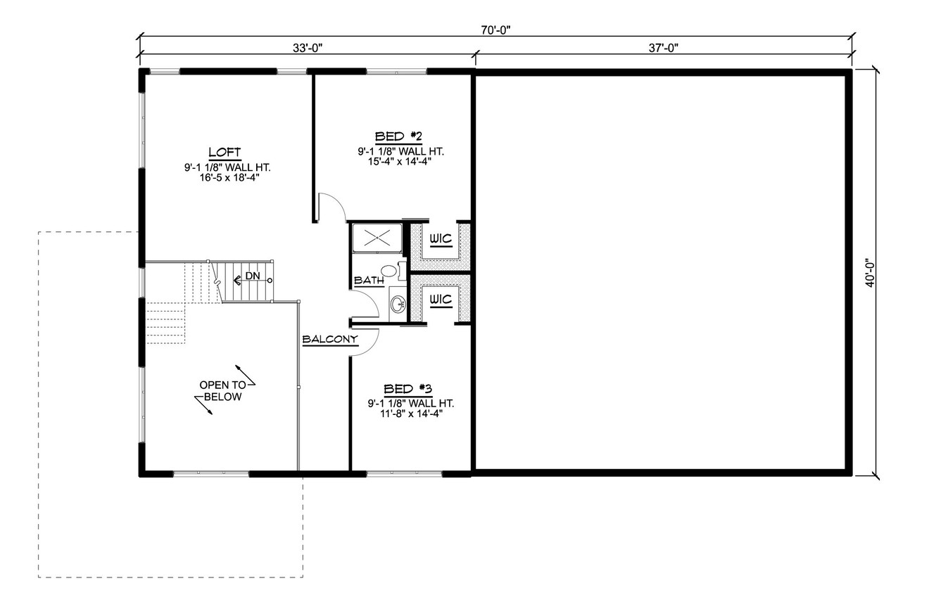 Country House Plan - 42991 - 2nd Floor Plan
