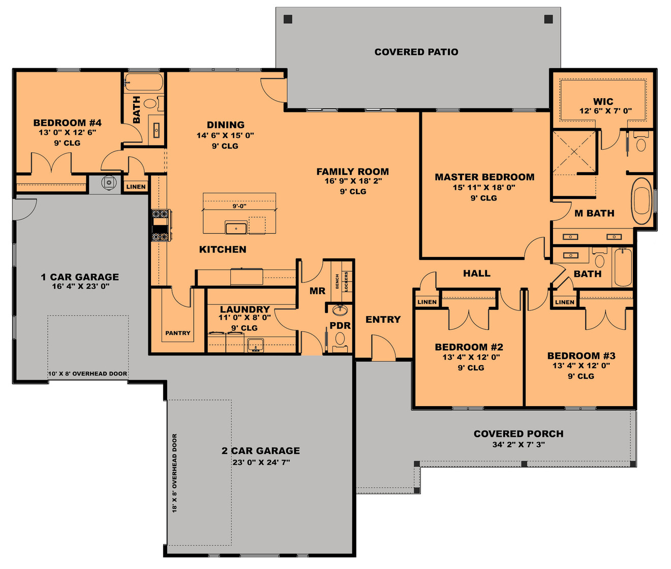 Farmhouse House Plan - The Hamilton 38048 - 1st Floor Plan