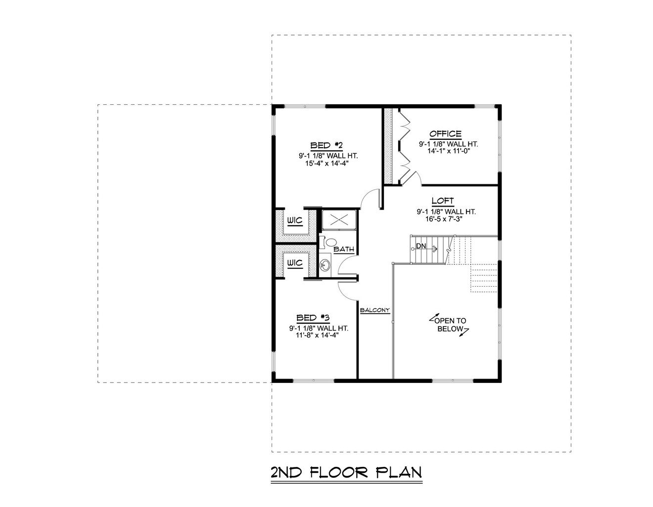Secondary Image - Country House Plan - 90736 - 2nd Floor Plan