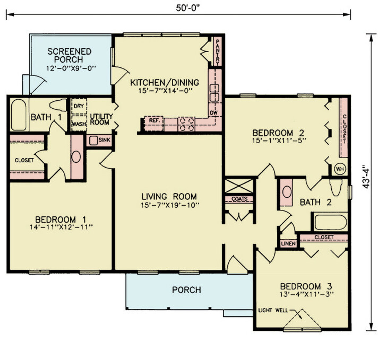 Ranch House Plan - Adam 2 95975 - 1st Floor Plan
