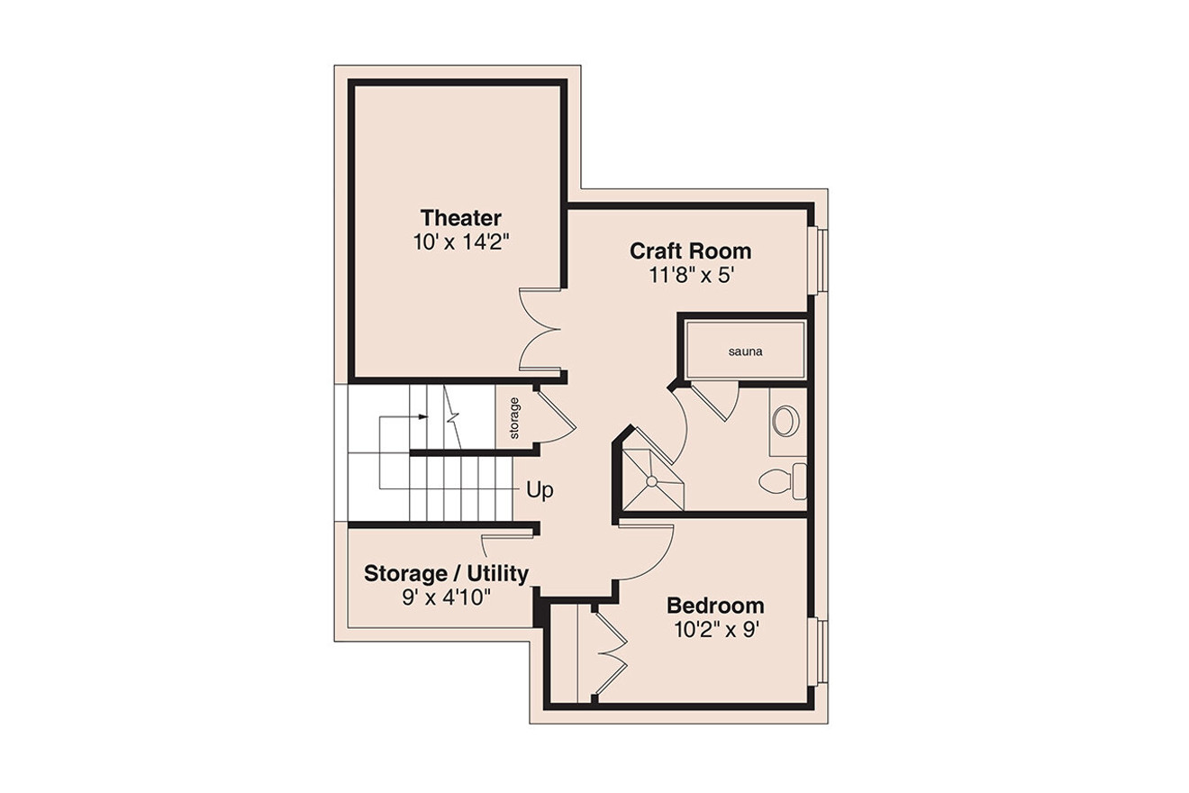 Craftsman House Plan - Easley 81770 - Basement Floor Plan