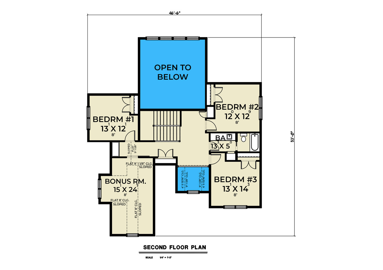 Secondary Image - Farmhouse House Plan - 59099 - 2nd Floor Plan