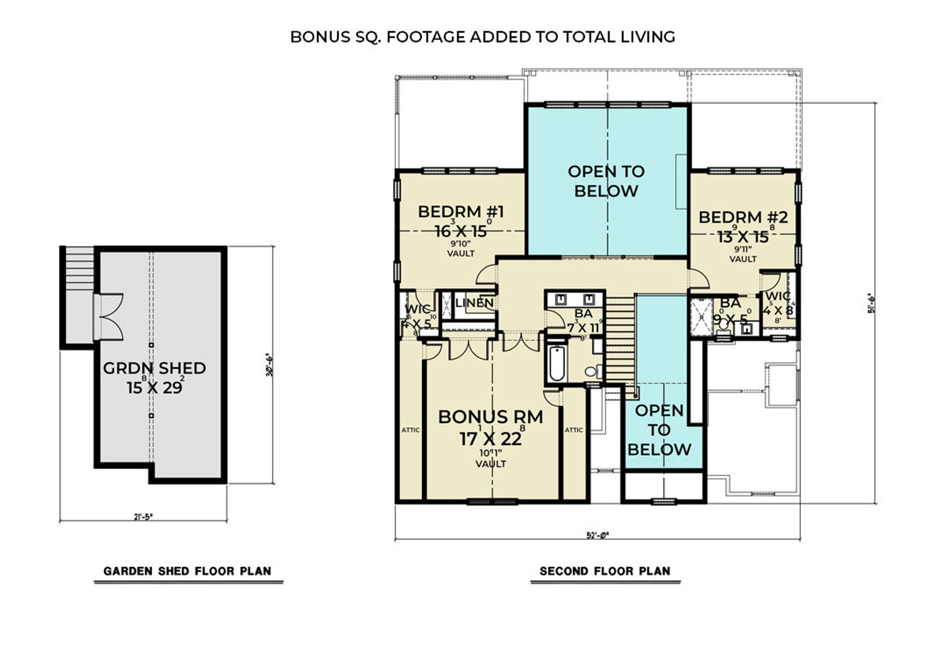 Secondary Image - Traditional House Plan - 50724 - 2nd Floor Plan