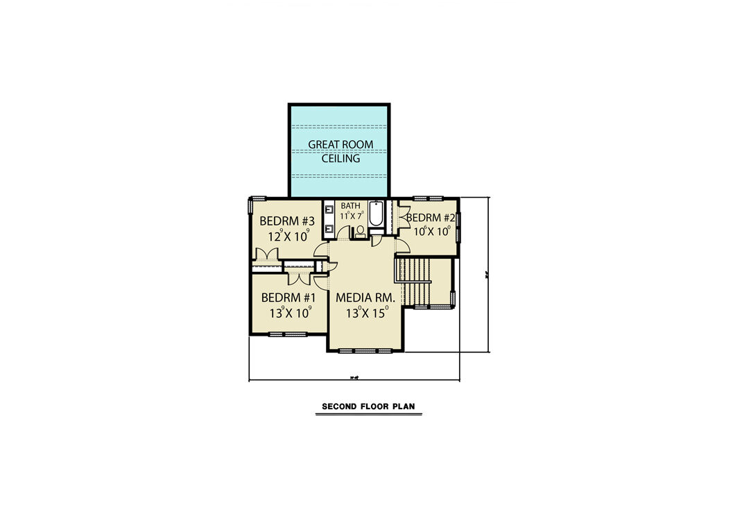 Contemporary House Plan - 69577 - 2nd Floor Plan