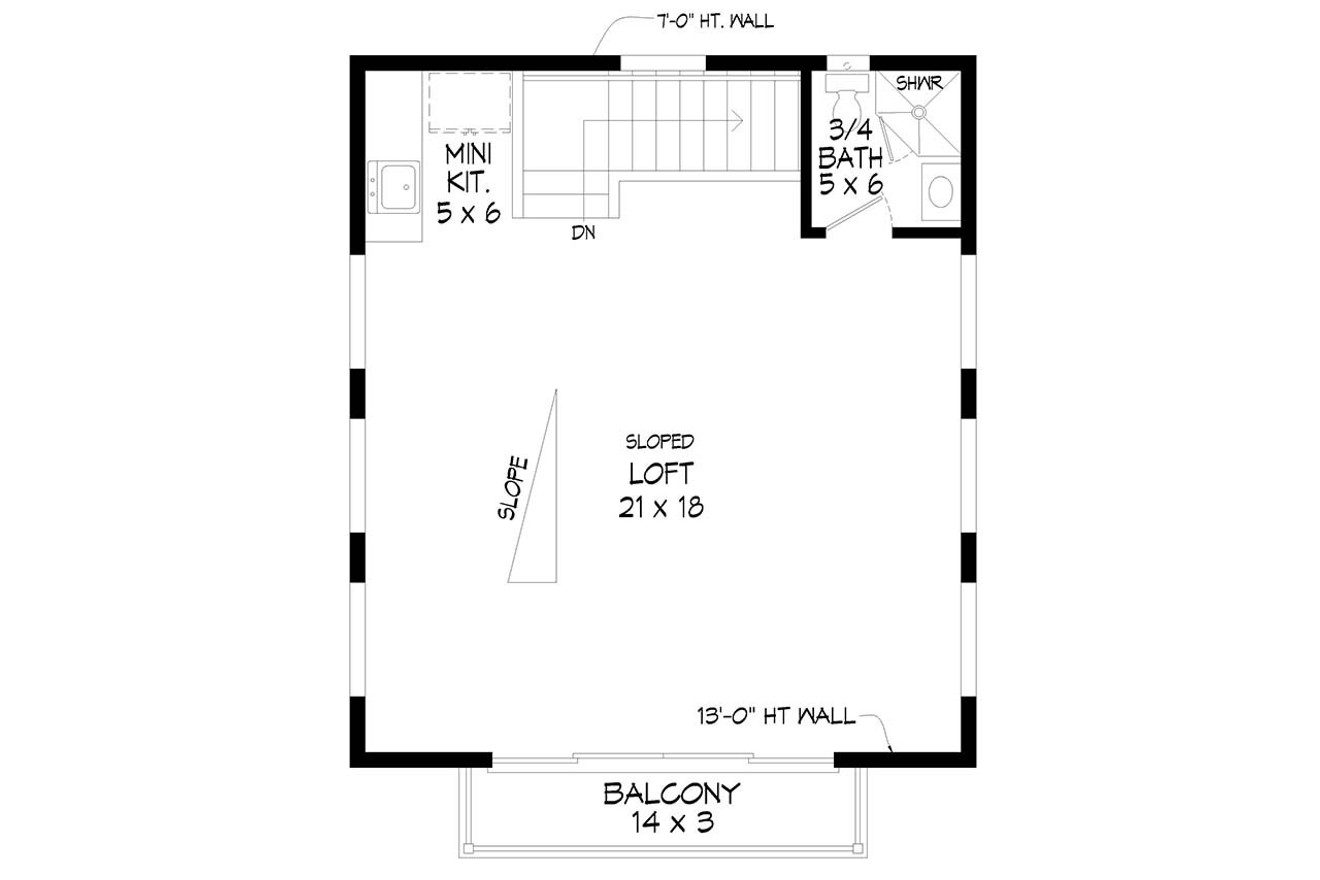 Contemporary House Plan - Mt. Wallowa Escape 12363 - 2nd Floor Plan