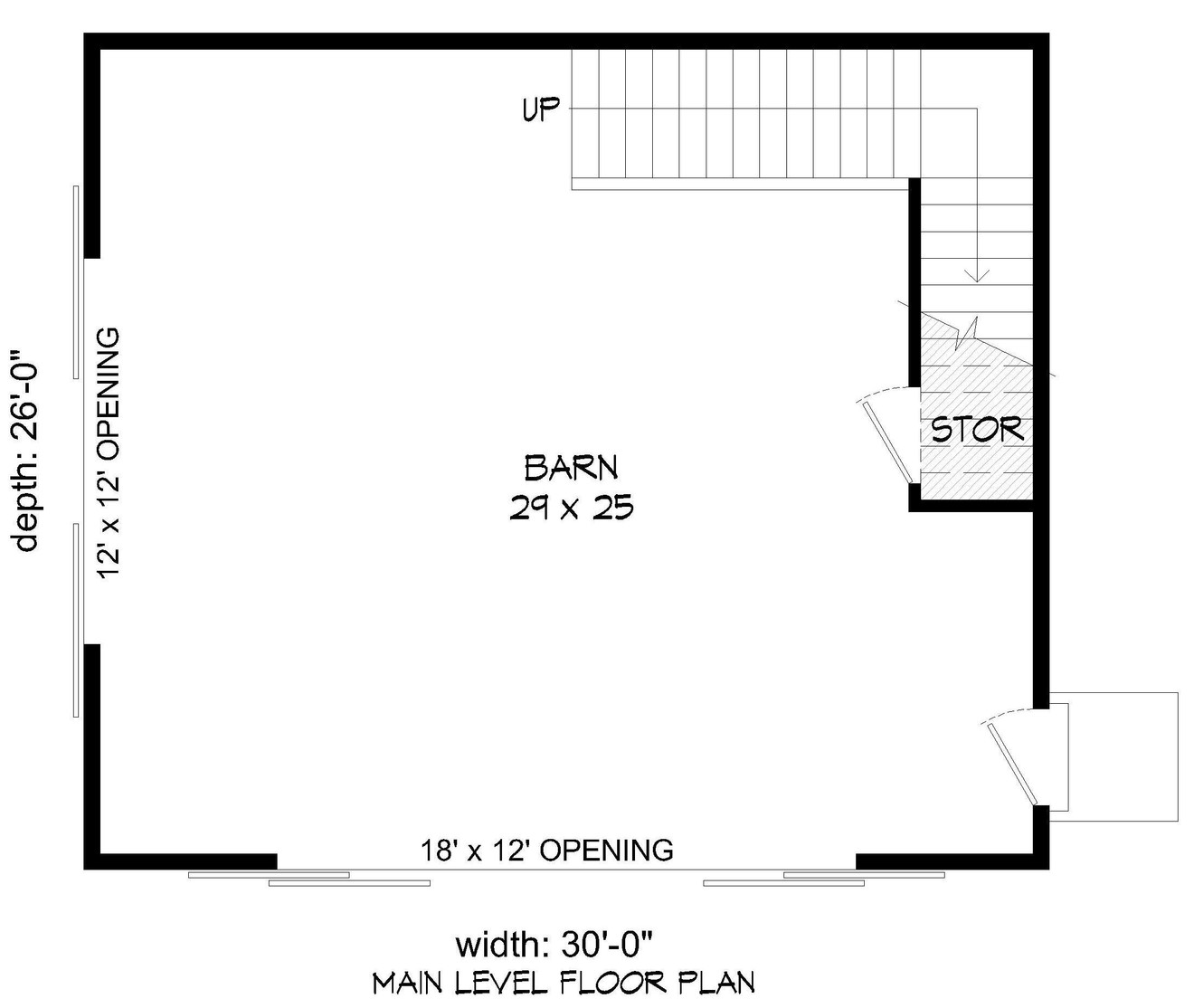 Country House Plan - Highland Barn 50791 - 1st Floor Plan