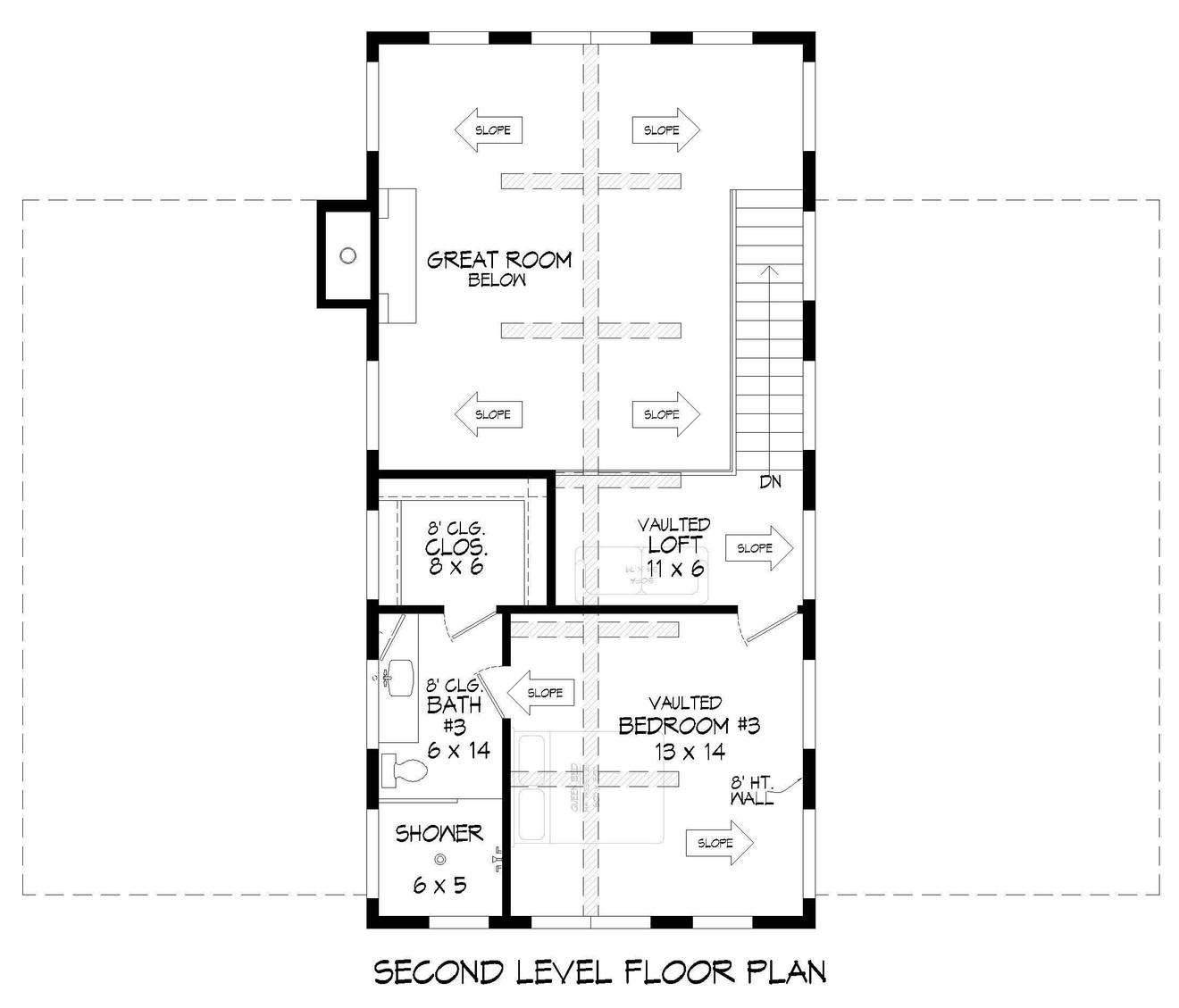 Secondary Image - Farmhouse House Plan - Lakefront Barndominium 2 52086 - 2nd Floor Plan