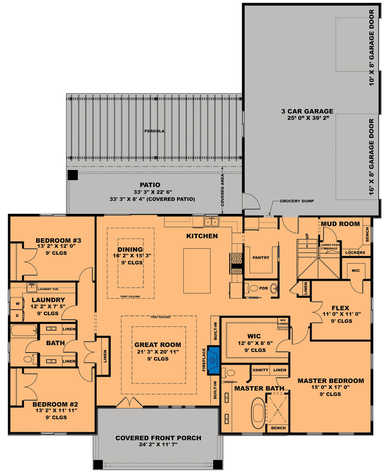 Farmhouse House Plan - The Sunnyside 39489 - 1st Floor Plan