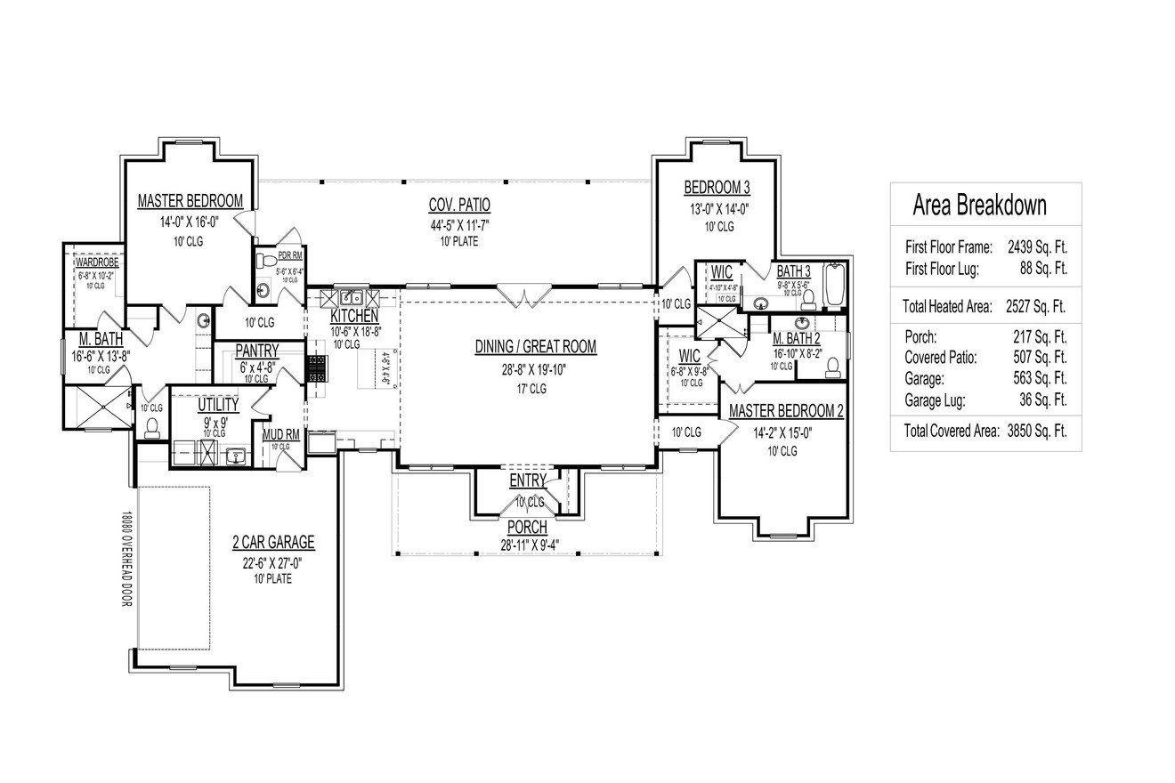 Farmhouse House Plan - 13823 - 1st Floor Plan