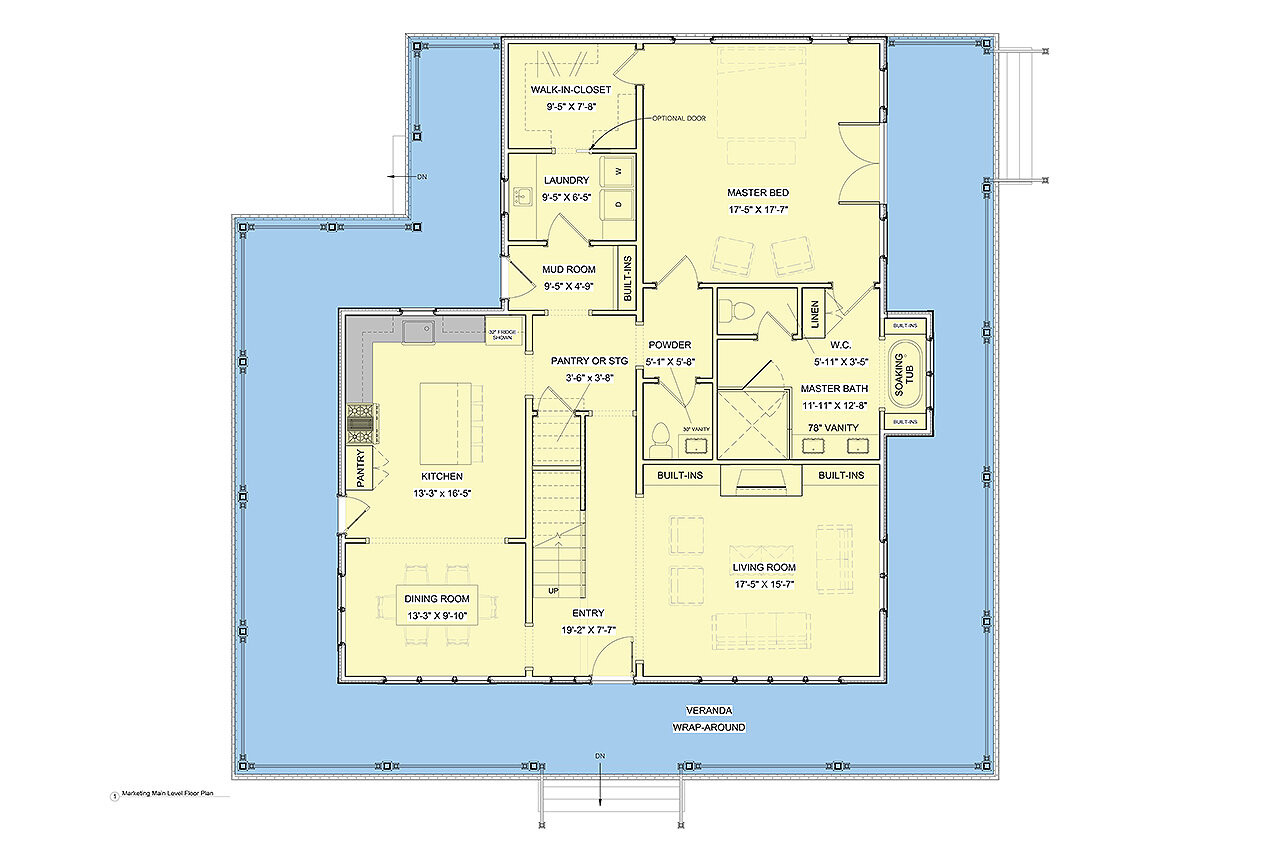 Country House Plan - Willow Creek 70615 - 1st Floor Plan