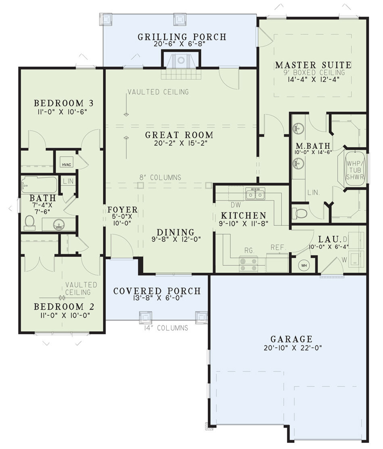 Craftsman House Plan - Appalachian 40623 - 1st Floor Plan
