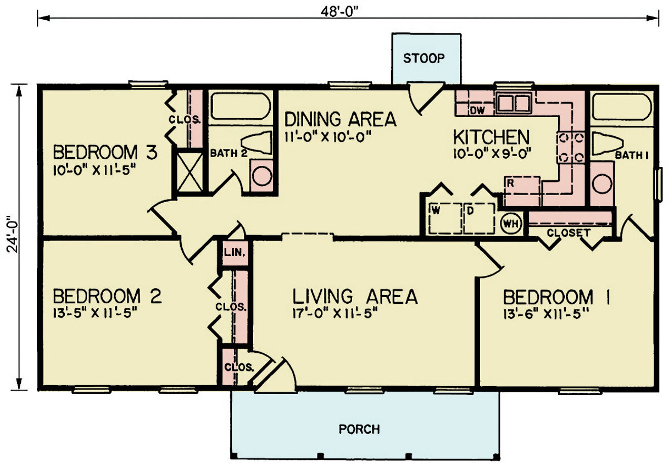 Traditional House Plan - Erica 2  11264 - 1st Floor Plan