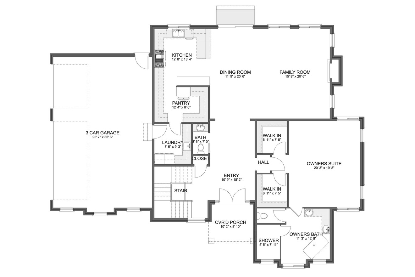 Colonial House Plan - Belle Isle 77616 - 1st Floor Plan