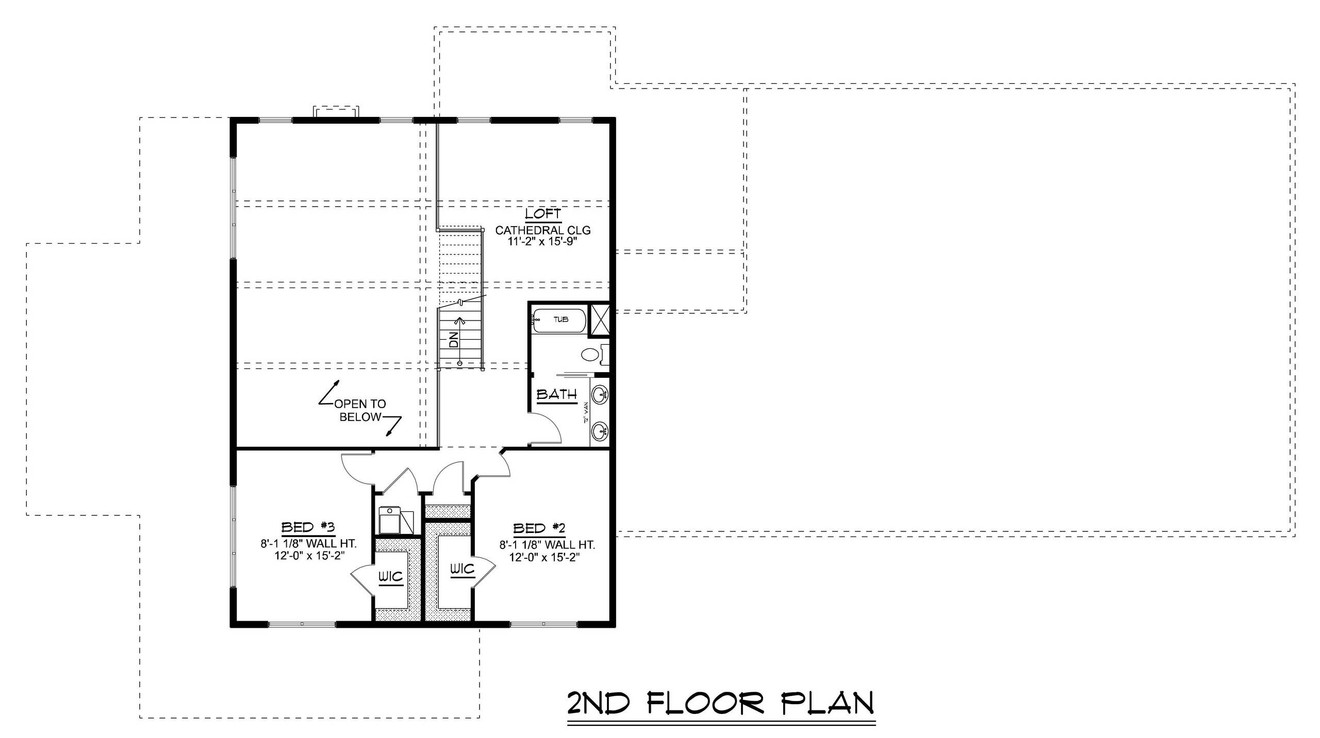 Secondary Image - Country House Plan - 34558 - 2nd Floor Plan