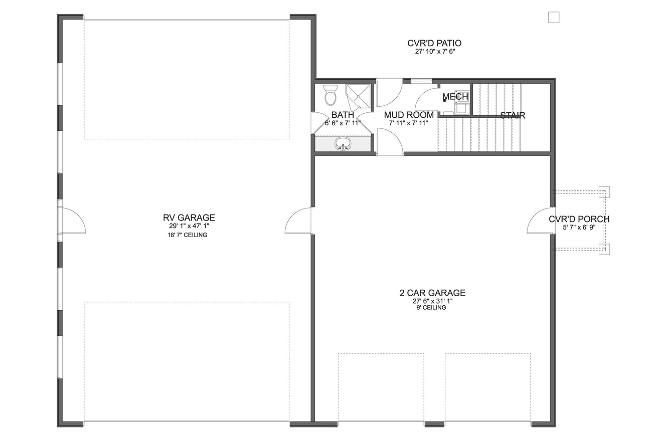 Farmhouse House Plan - Legette 58256 - 1st Floor Plan