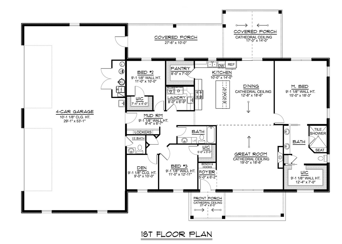 Farmhouse House Plan - 25323 - 1st Floor Plan