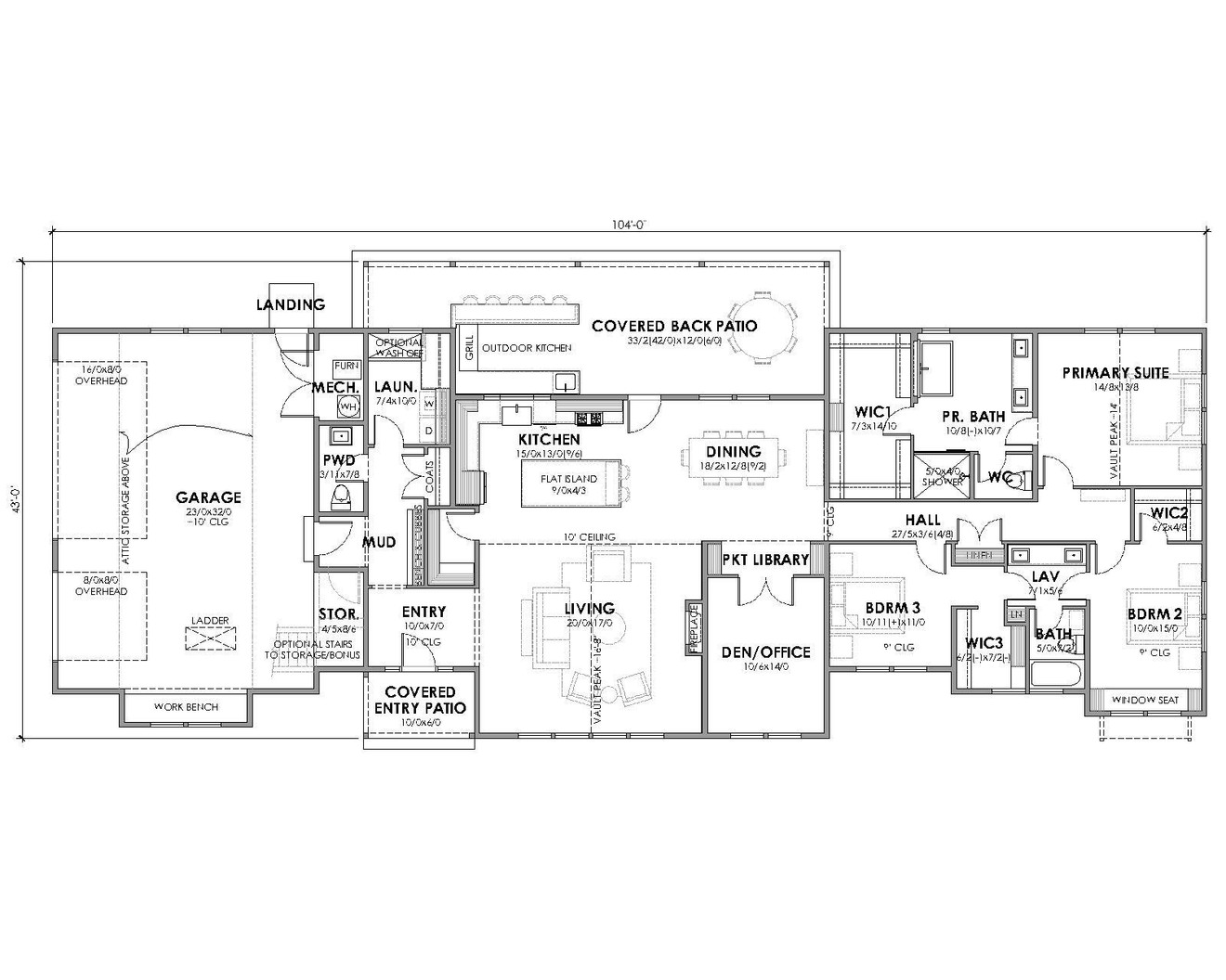 Farmhouse House Plan - McClellan III 87239 - 1st Floor Plan