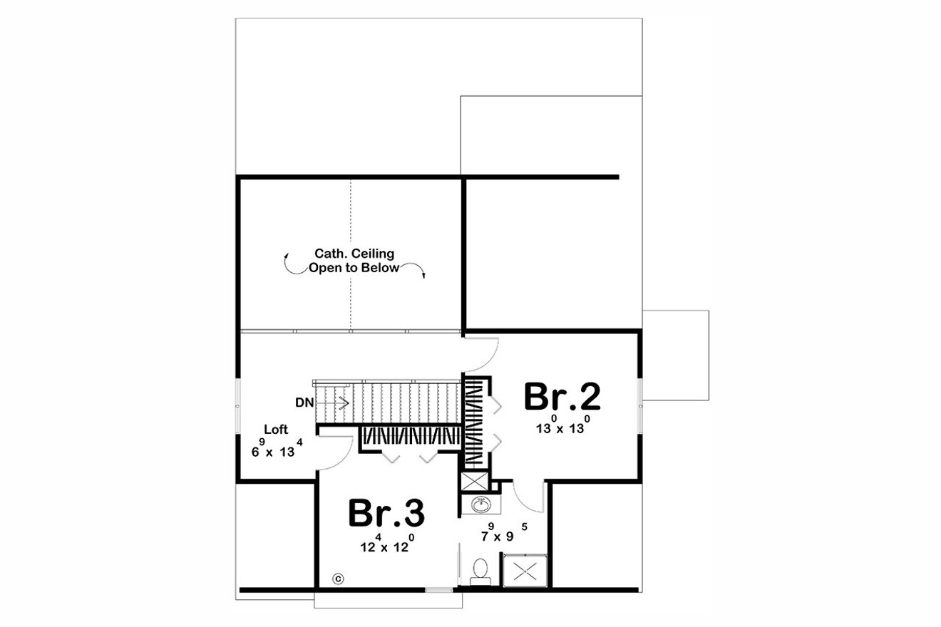 Craftsman House Plan - Richmond Creek 99000 - 2nd Floor Plan