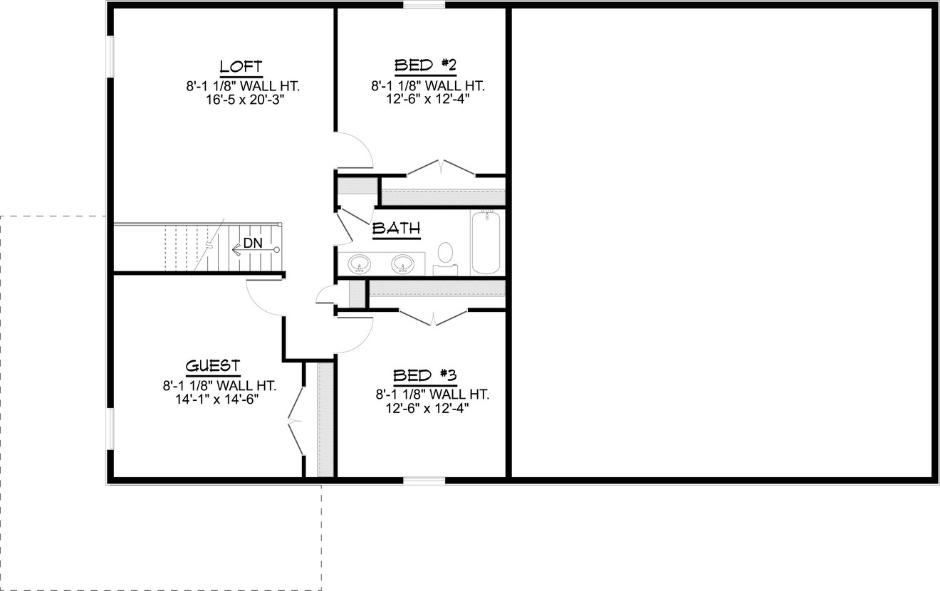 Farmhouse House Plan - 43980 - Optional Floor Plan
