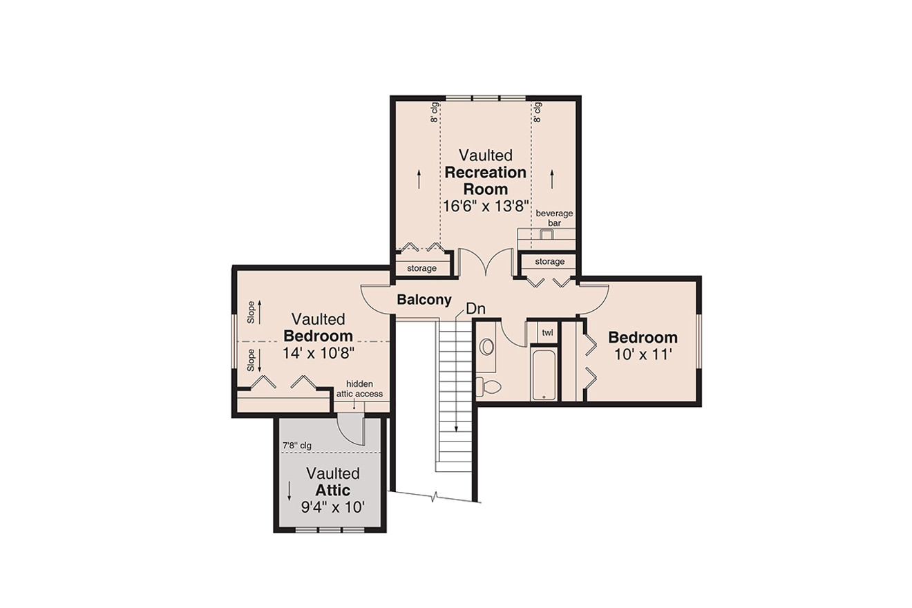 Secondary Image - Bungalow House Plan - Earlwood 58738 - 2nd Floor Plan