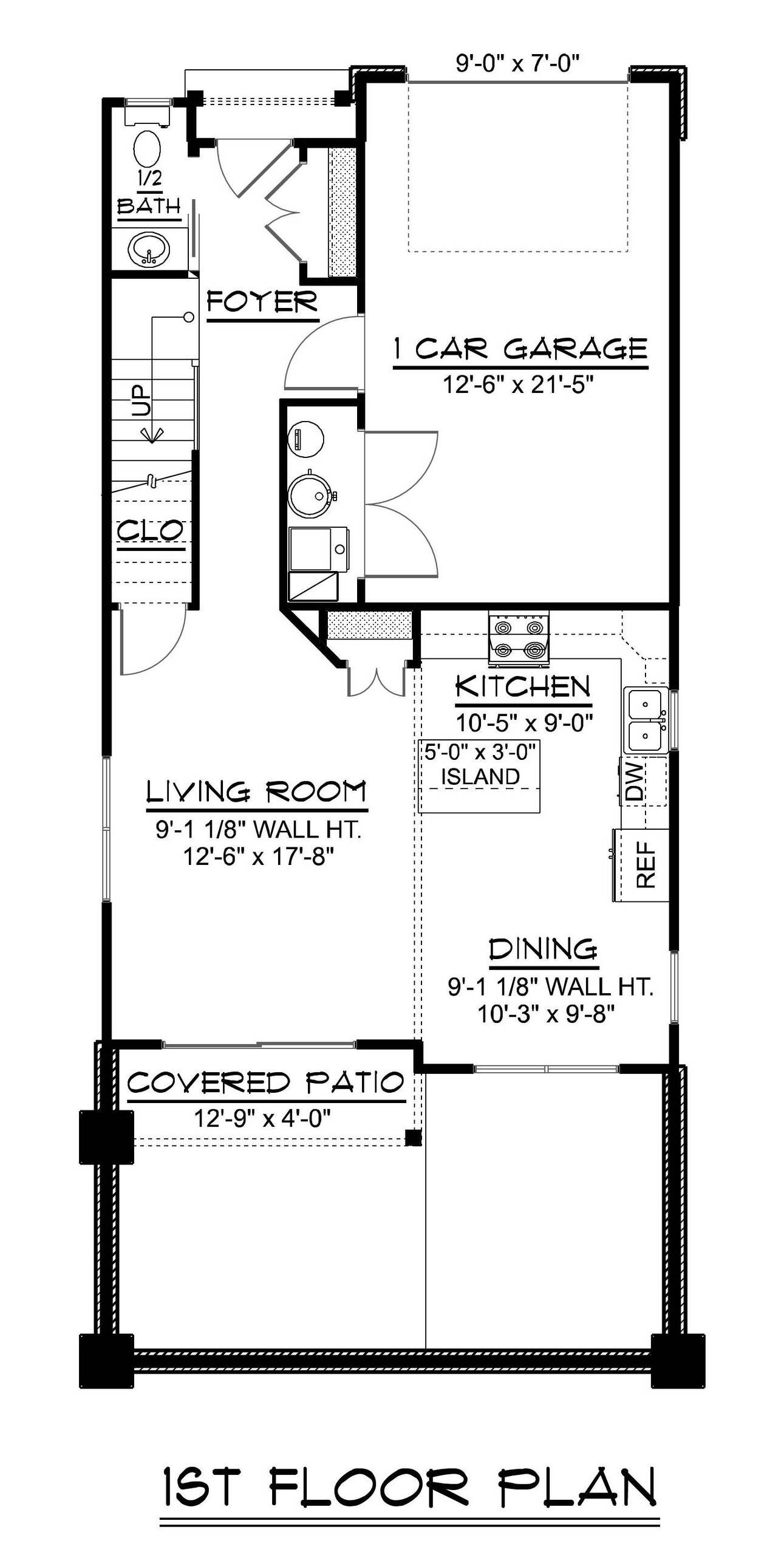 Contemporary House Plan - 86928 - 1st Floor Plan