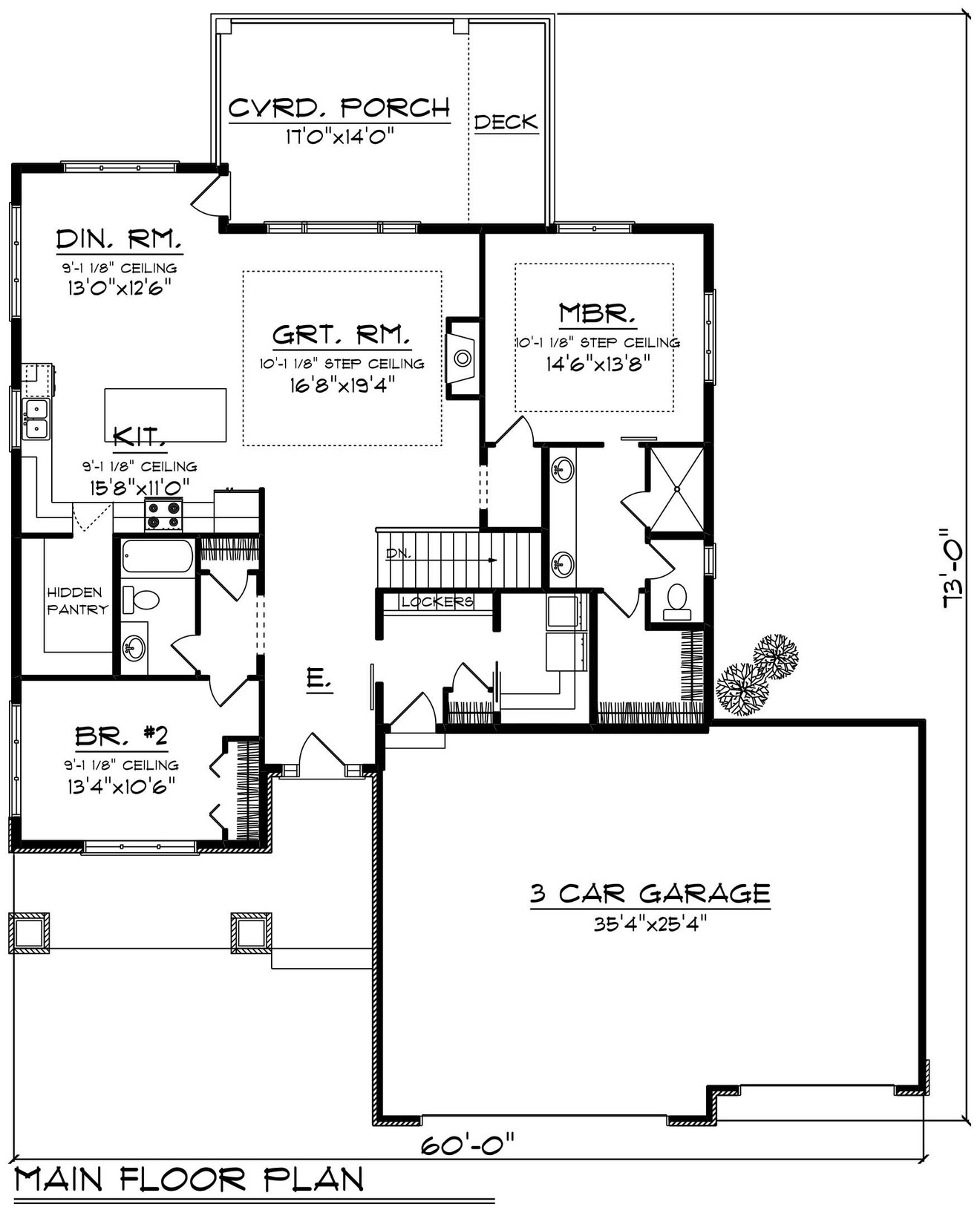 Craftsman House Plan - 36149 - 1st Floor Plan