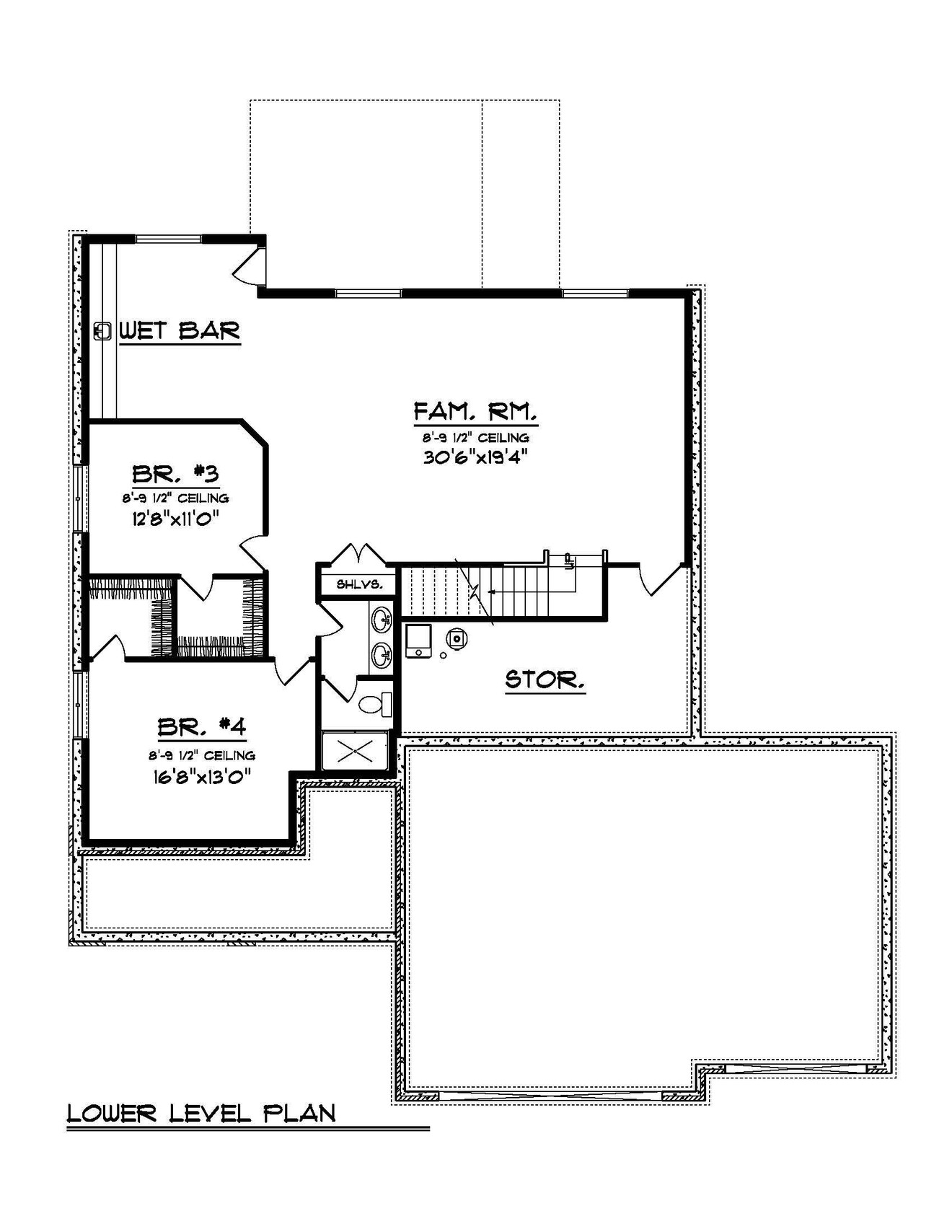 Craftsman House Plan - 36149 - Basement Floor Plan
