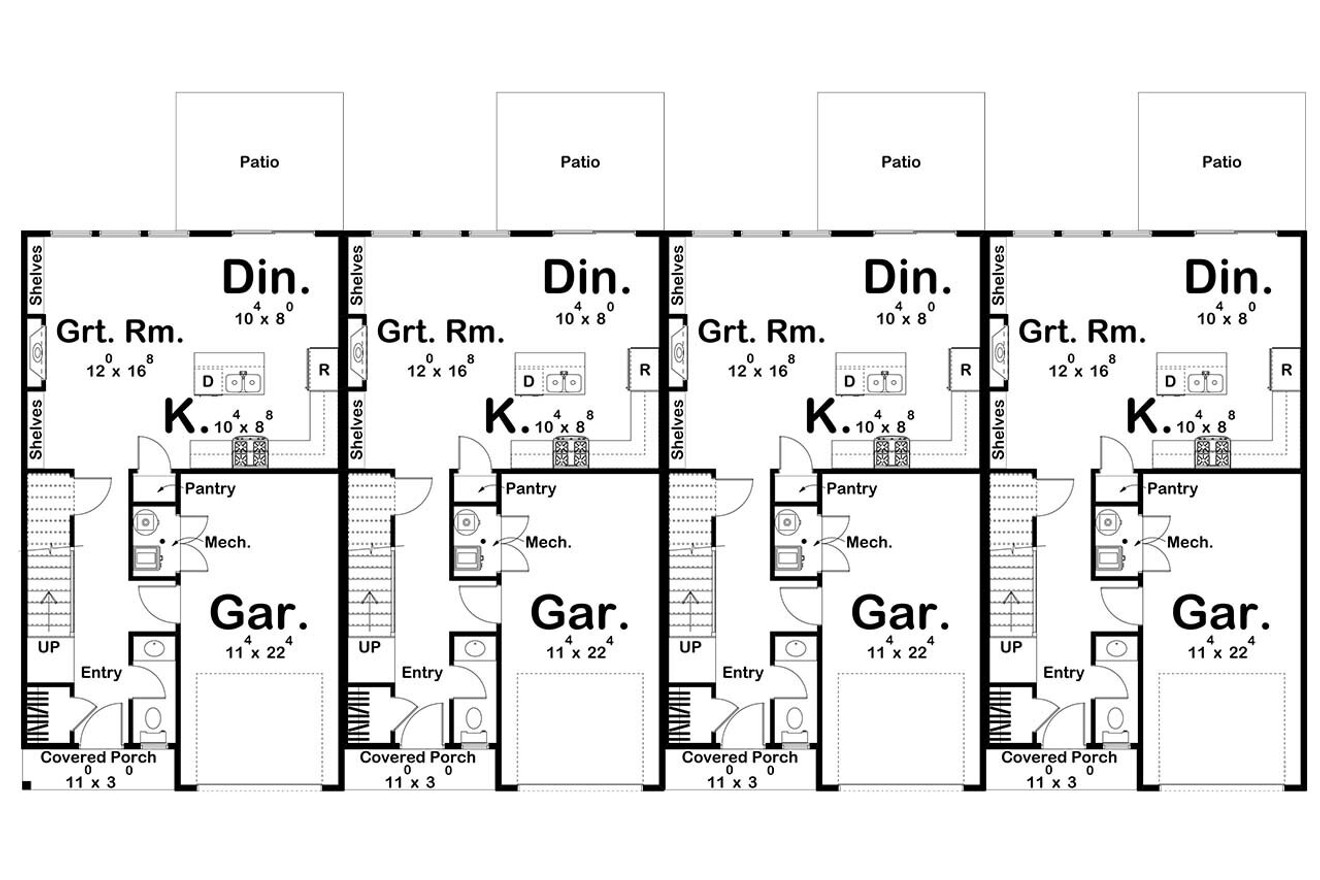 Farmhouse House Plan - Buttonwood 69615 - 1st Floor Plan