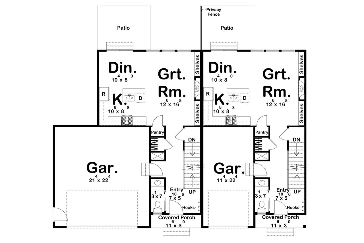 Farmhouse House Plan - Waycross 17720 - 1st Floor Plan
