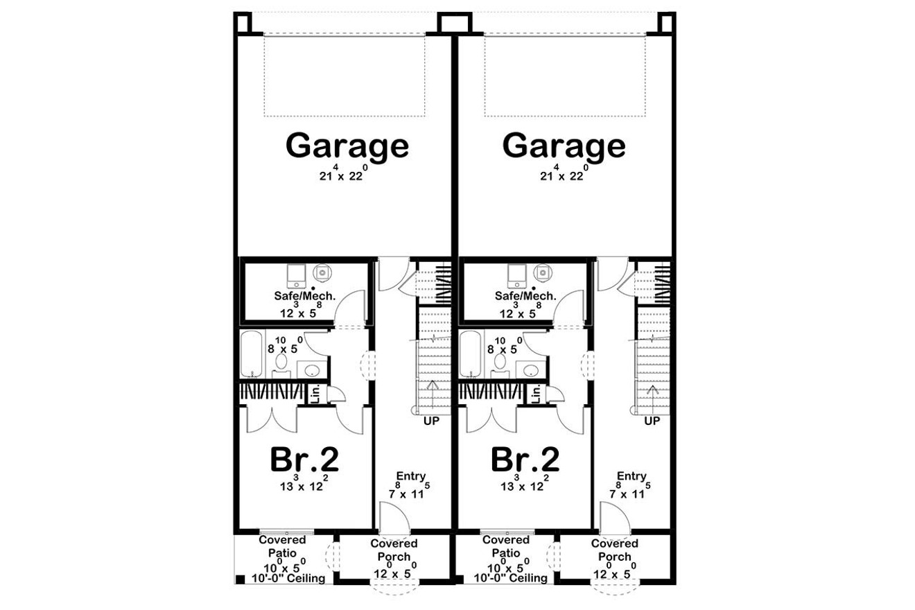 Mediterranean House Plan - Boucher 66280 - 1st Floor Plan