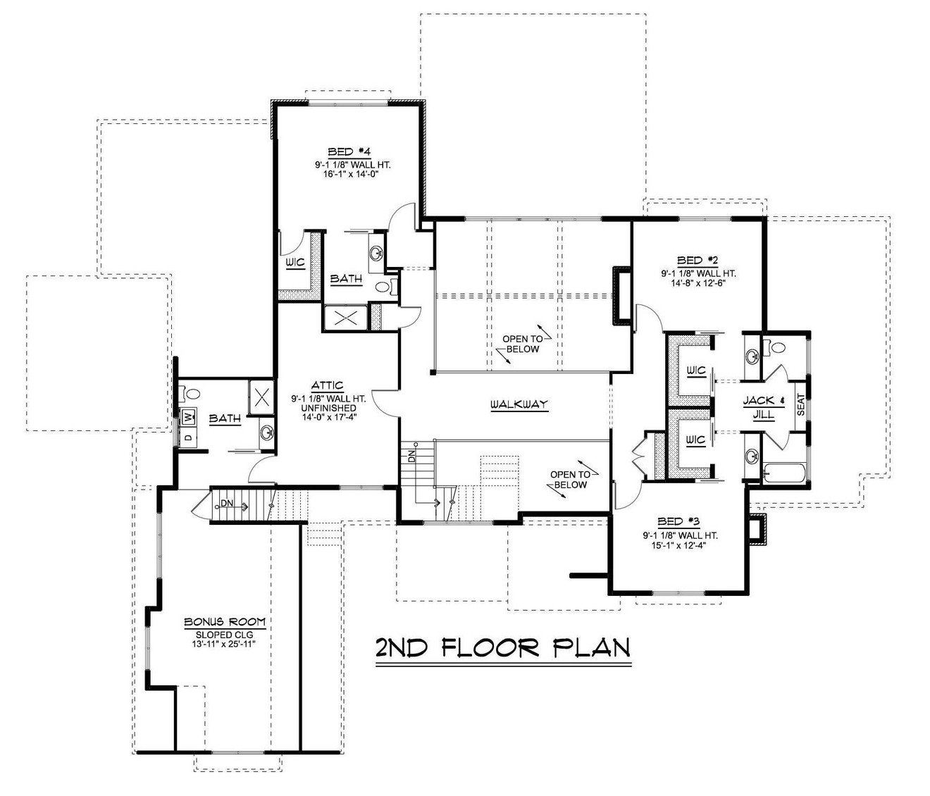 European House Plan - 72650 - 2nd Floor Plan