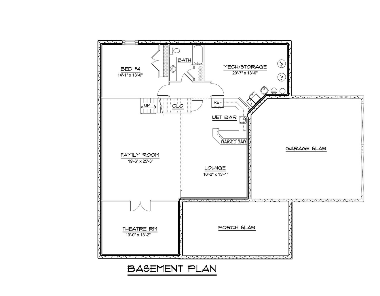 Farmhouse House Plan - 27808 - Basement Floor Plan