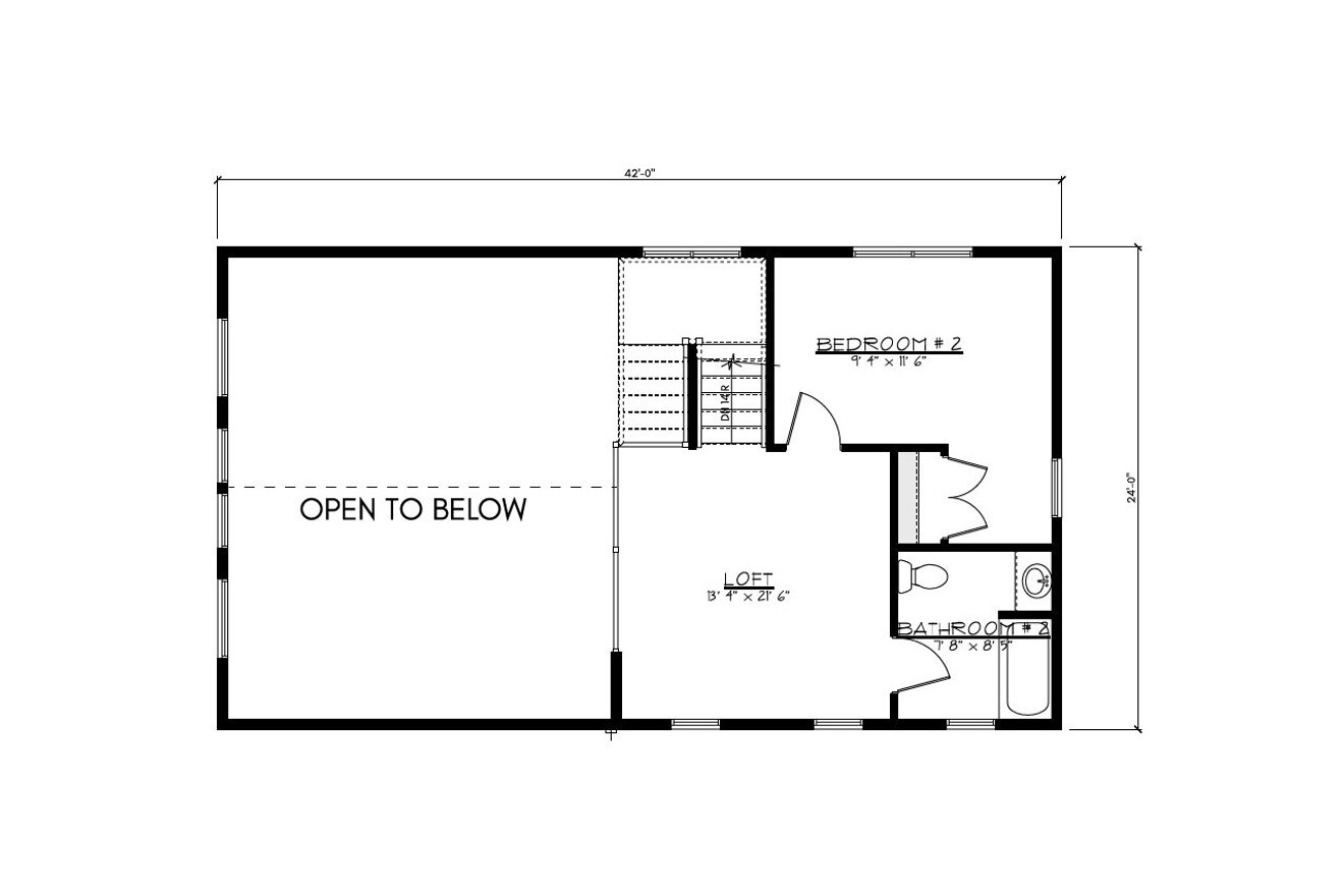 Mountain Rustic House Plan - Sandy River 43852 - 2nd Floor Plan