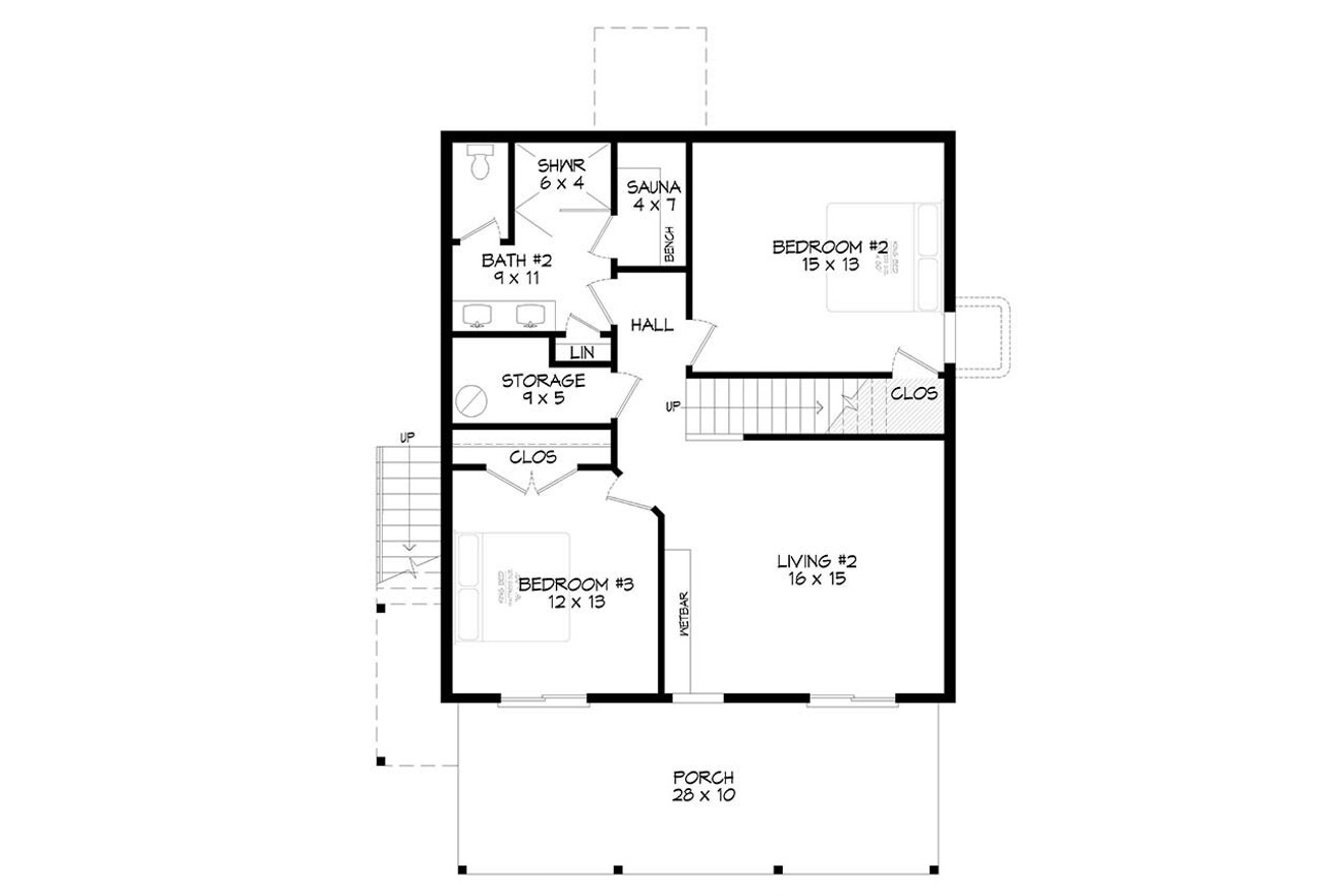 Secondary Image - Contemporary House Plan - Hammersley Inlet Overlook 39899 - Basement Floor Plan
