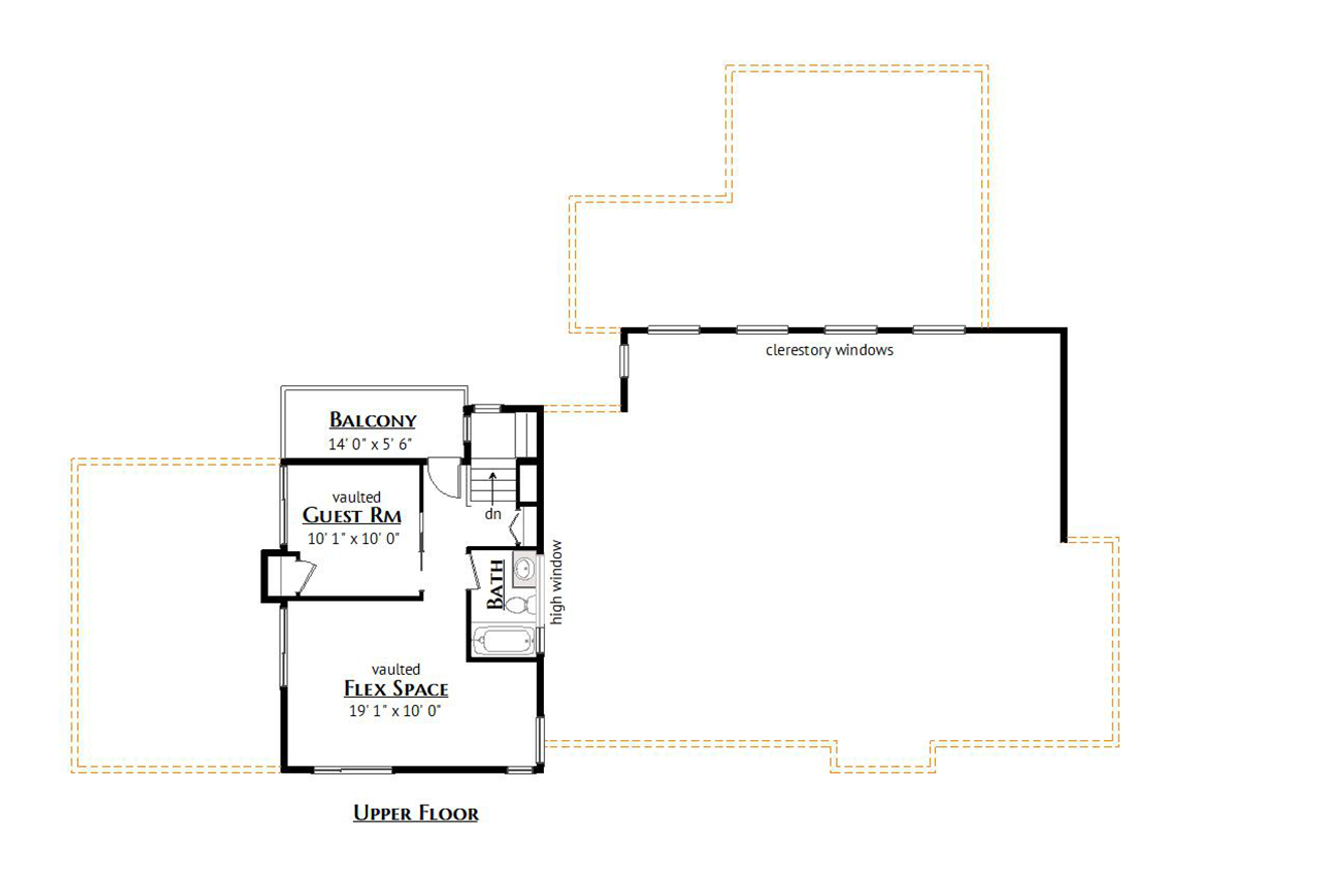 Modern House Plan - Beaver Lane 66630 - 2nd Floor Plan