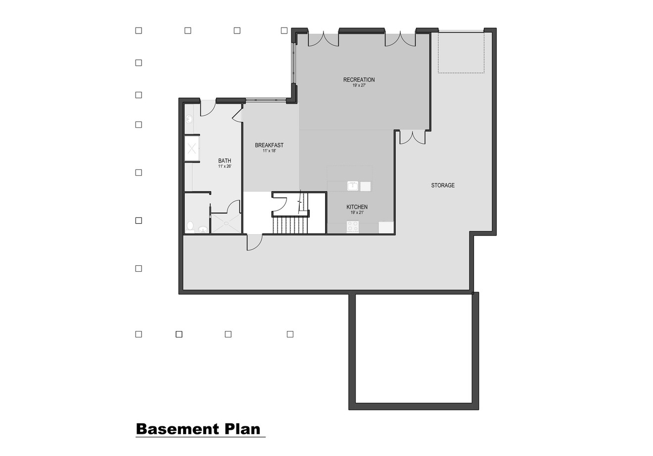 Country House Plan - Manhasset 48717 - Basement Floor Plan