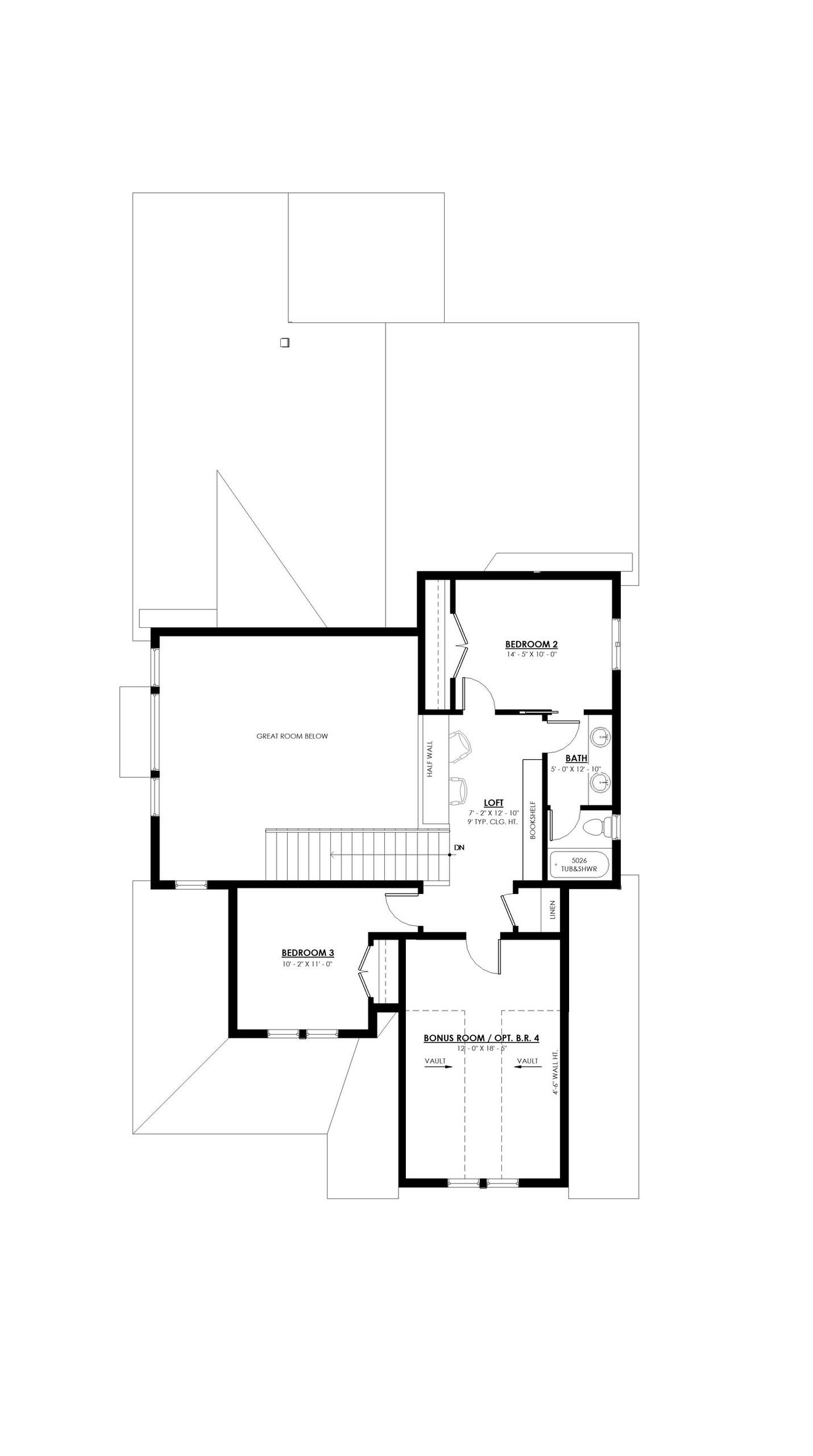 Secondary Image - Farmhouse House Plan - Hearthstone 18068 - 2nd Floor Plan