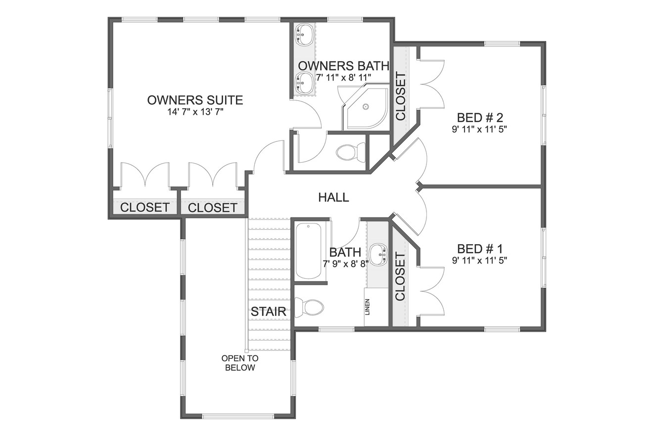 Secondary Image - Farmhouse House Plan - Ashland 41293 - 2nd Floor Plan