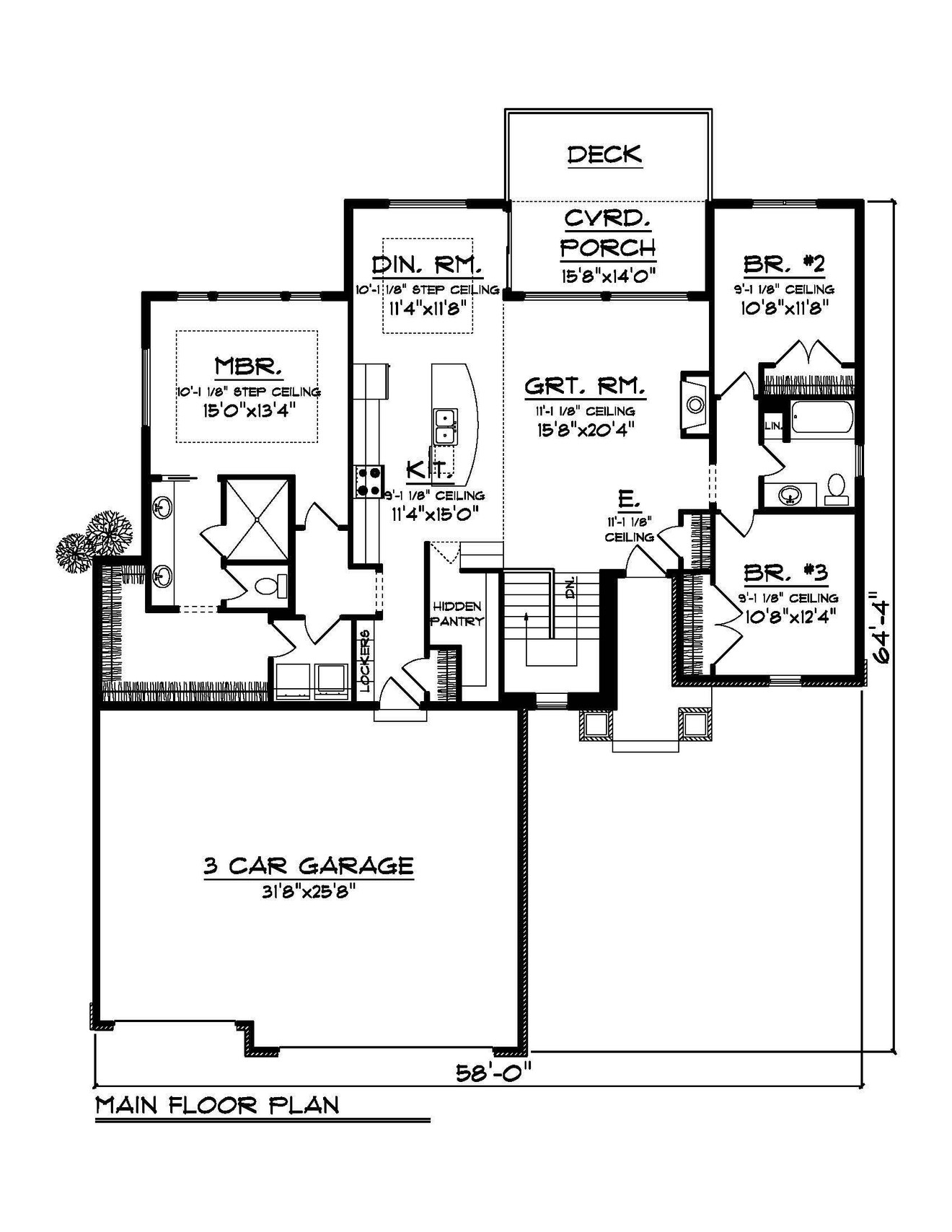 Craftsman House Plan - 47131 - 1st Floor Plan